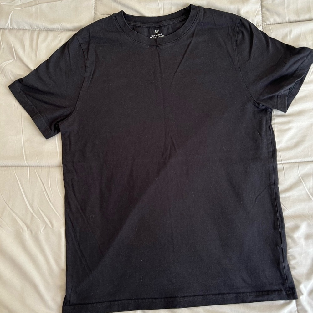 H&M Kids Black Short Sleeve Tee, Size 20